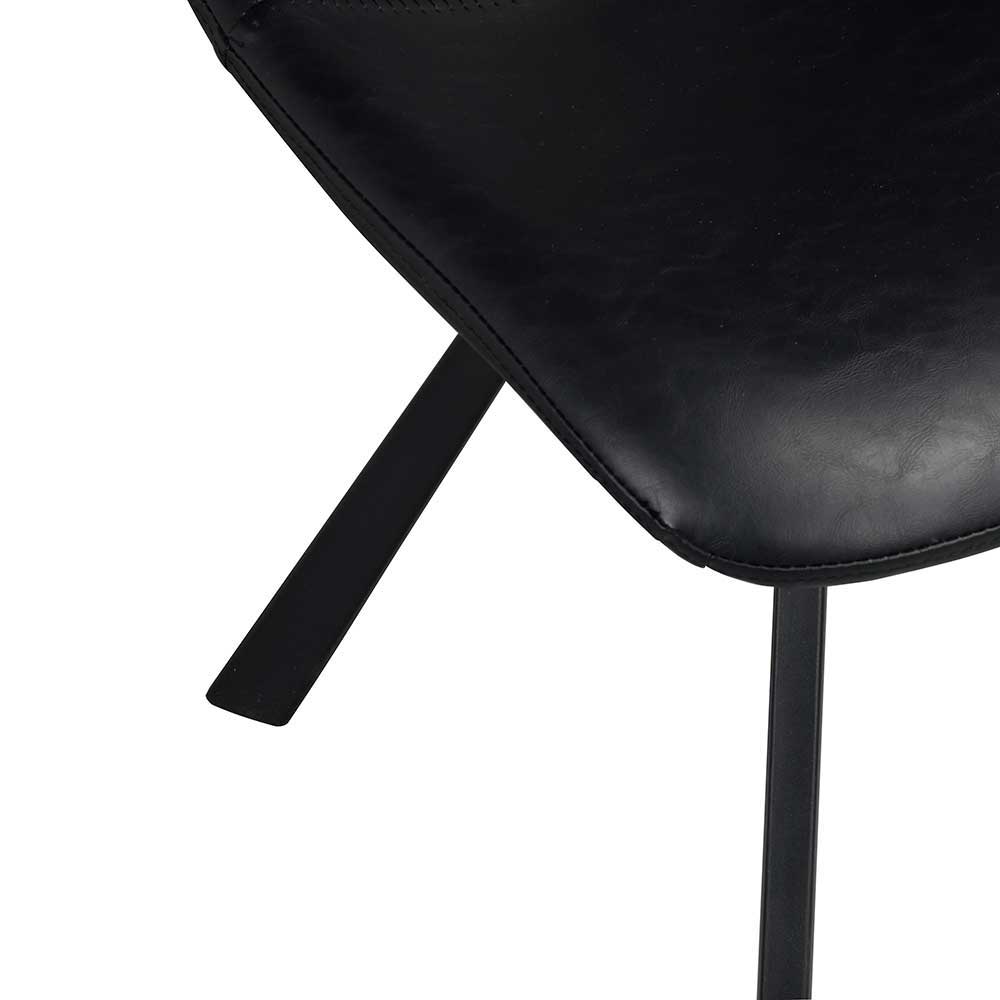 Esstisch & 6 schwarze Stühle - Flints (siebenteilig)