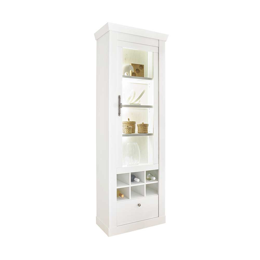 Esszimmerschrank Set in weißer Holzoptik Pinie - Liancos (dreiteilig)