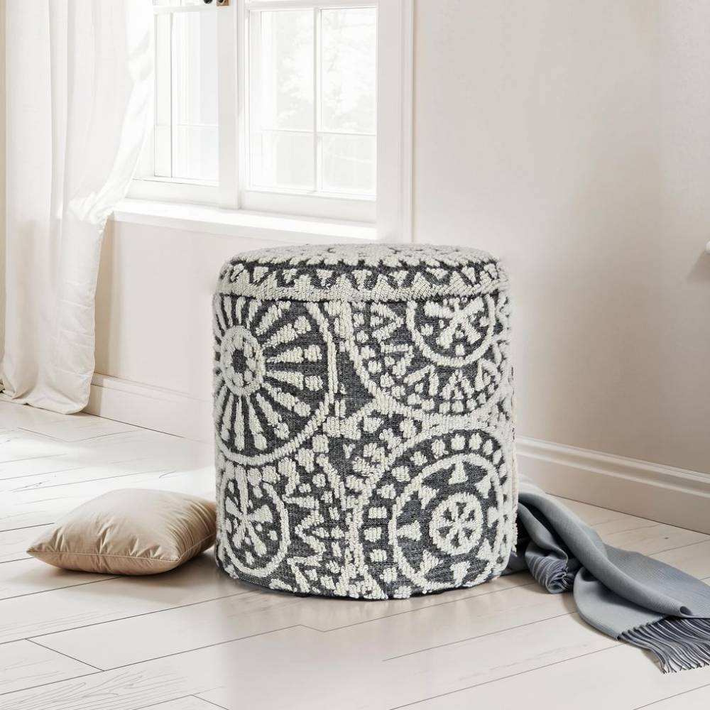 Boho Sitzhocker mit großem Muster - Esimane