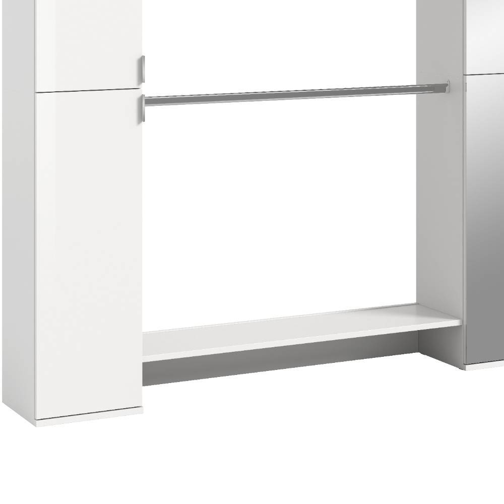 341 cm breite Garderobenkombination in Weiß - Ejulia (fünfteilig)