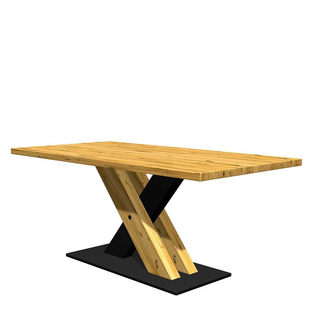 Tisch auf Säulengestell im X-Design - Chancy
