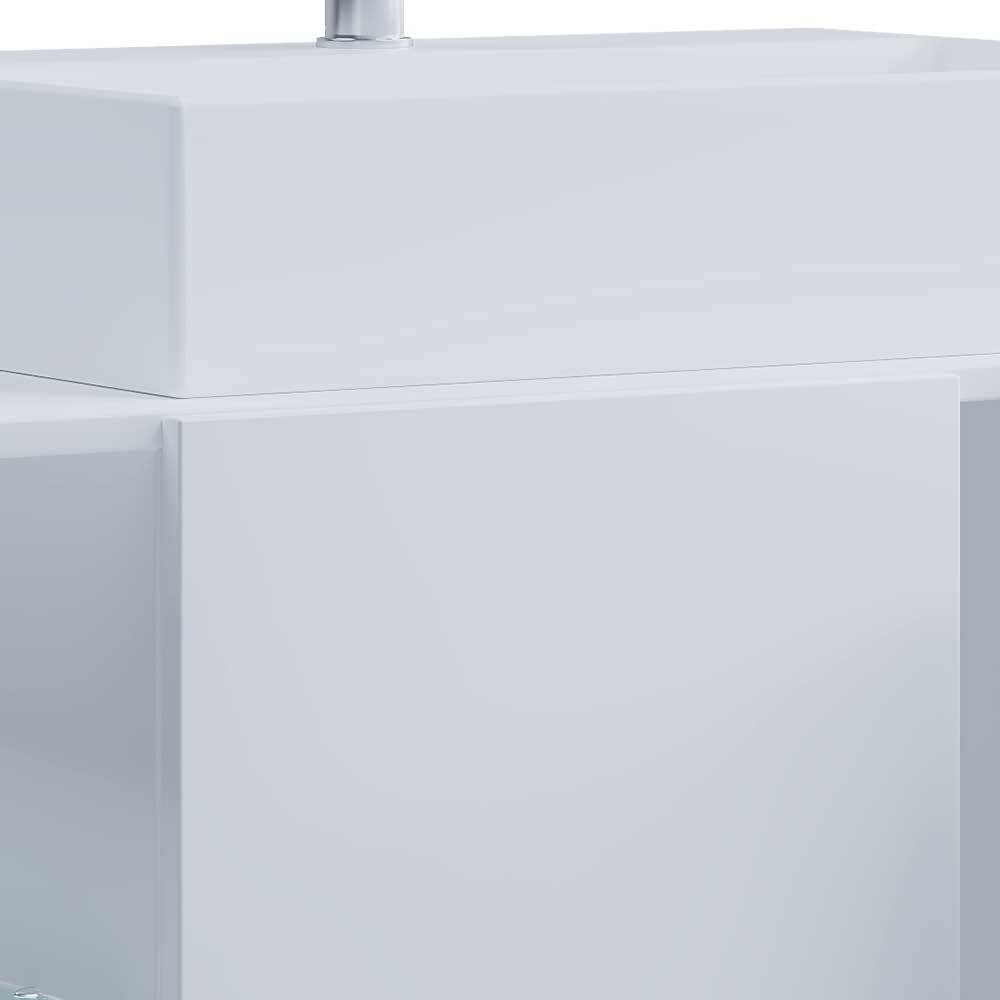 Weiße Waschkommode für die Wandmontage - Ziovarica