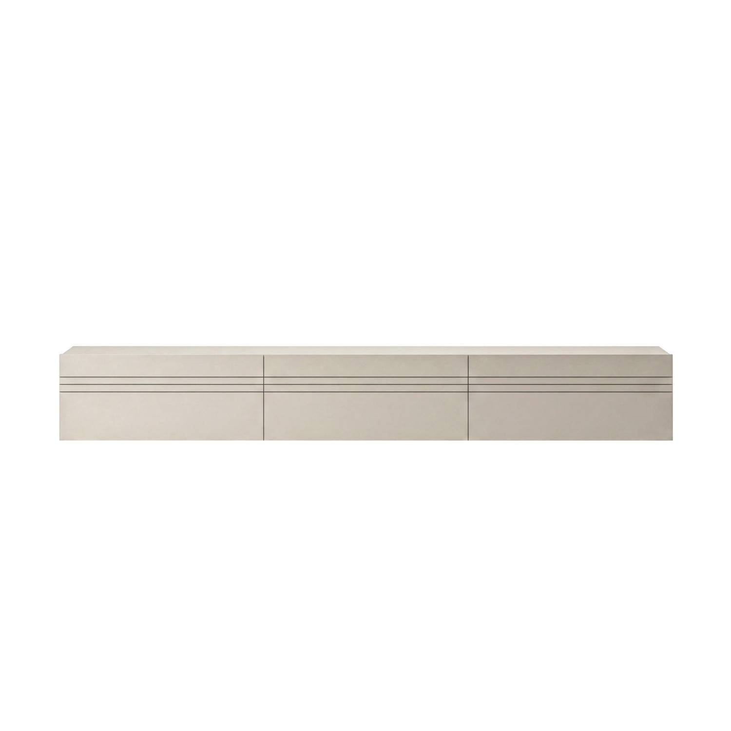 Geräumiges Lowboard mit gefrästen Fronten - Draguno (dreiteilig)