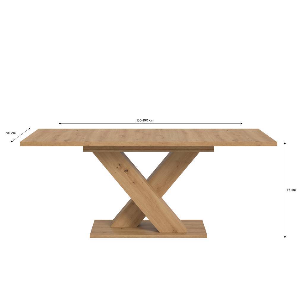 Esszimmer Ausziehtisch mit X-Säulenfuß - Onita