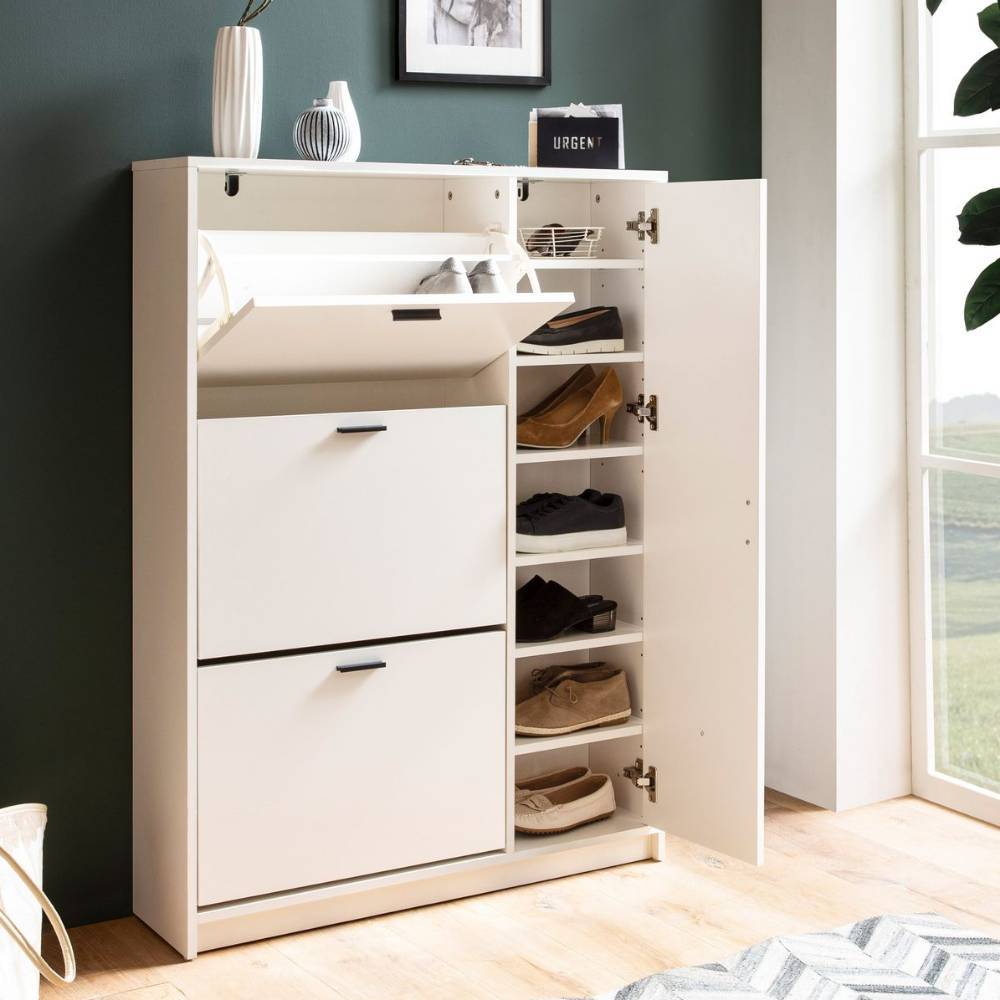 Flur Highboard mit drei Schuhklappen - Elvira