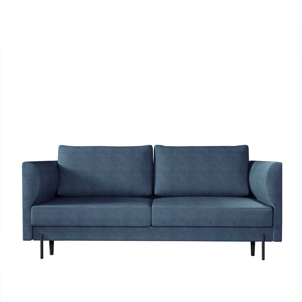 Schlafsofa in meliertem Blaugrau Stoffbezug - Ipsum