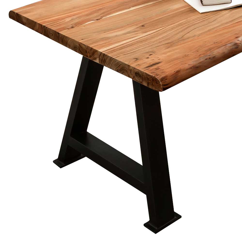 Baumkanten Esstisch mit Platte 5,6cm - Jonathan