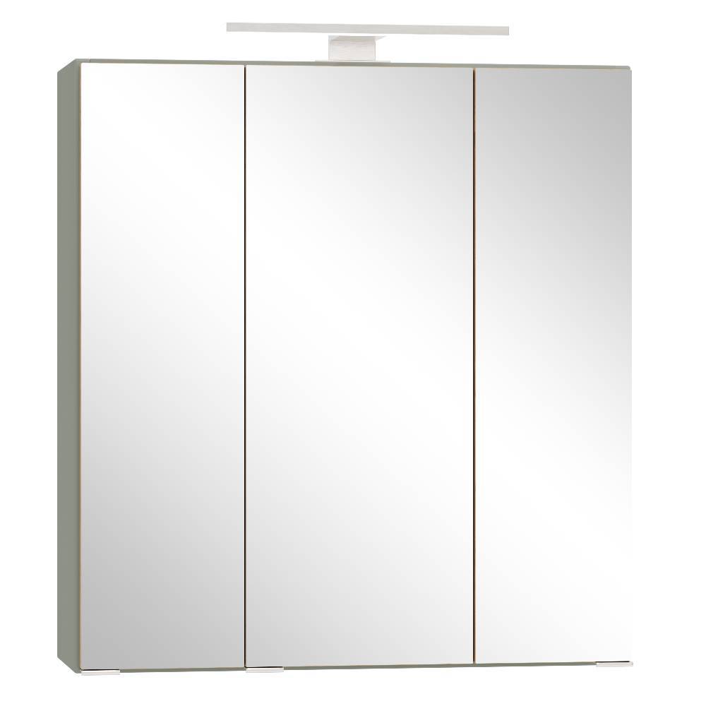 60cm Badezimmer-Spiegelschrank in Graugrün - Malivtros