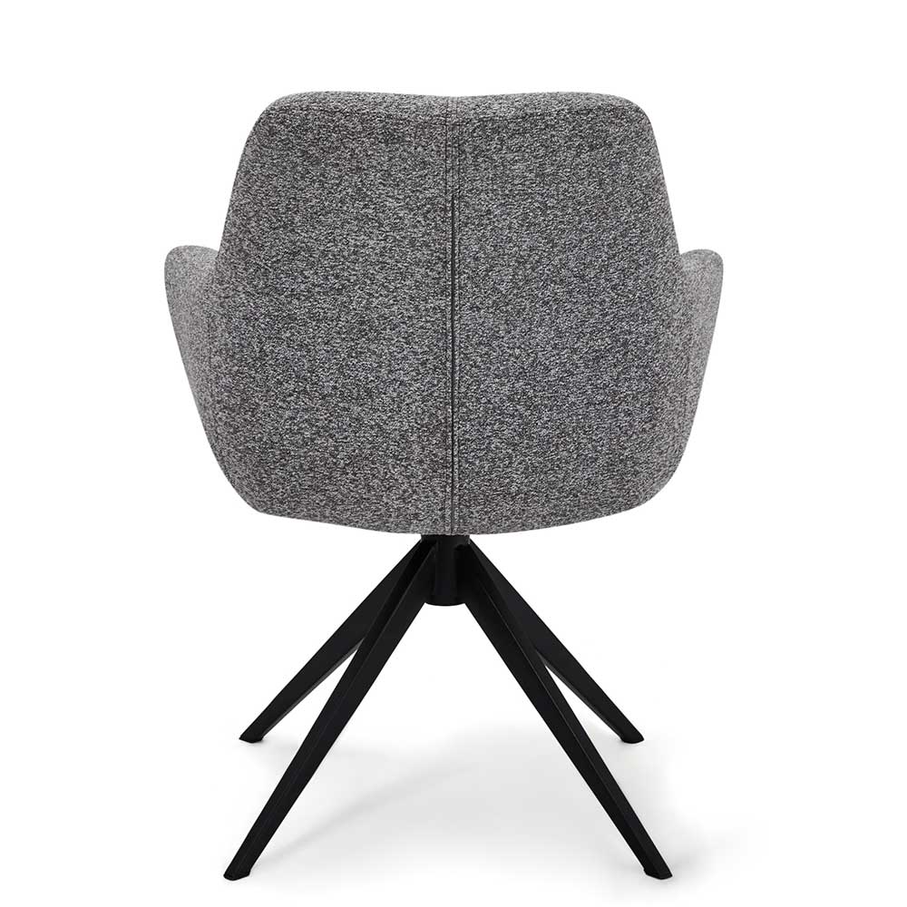 Tischsessel in Grau Boucle - Valines (2er Set)