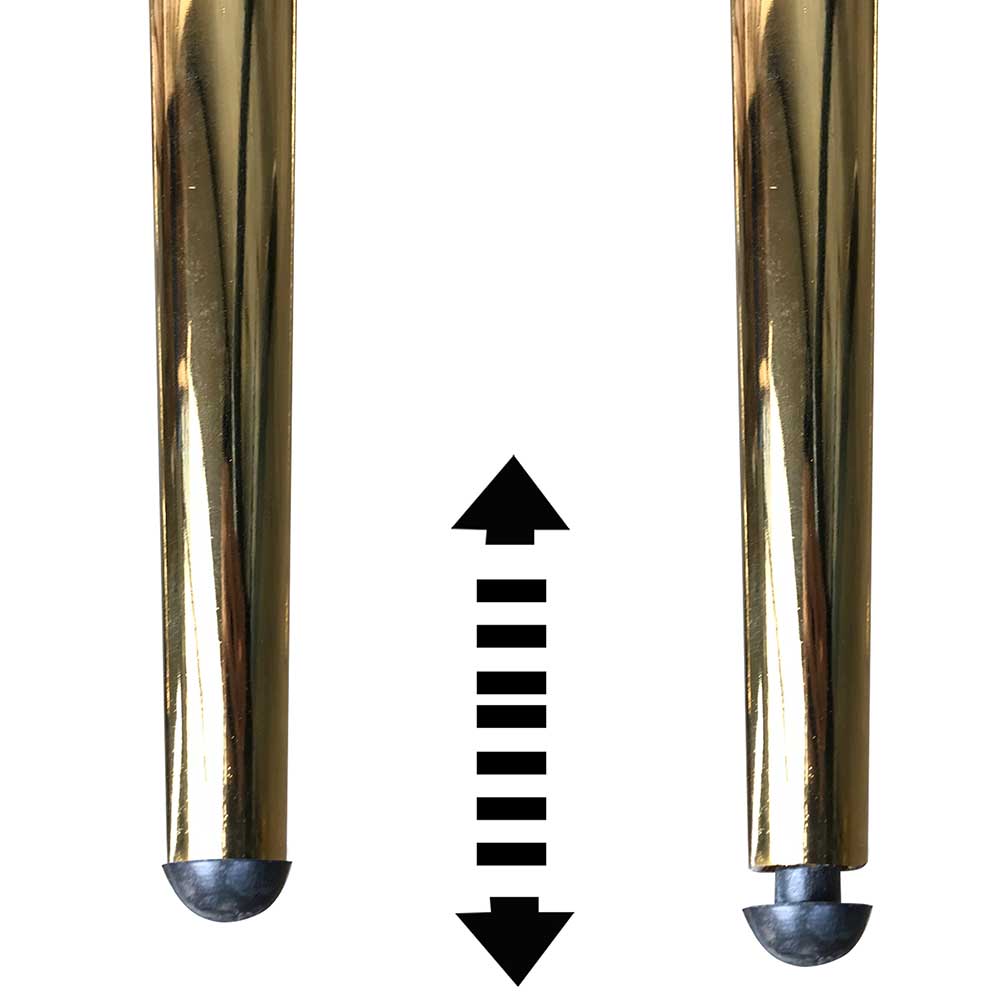 Polsterstuhl in Schwarz und Gold - Lidian (2er Set)