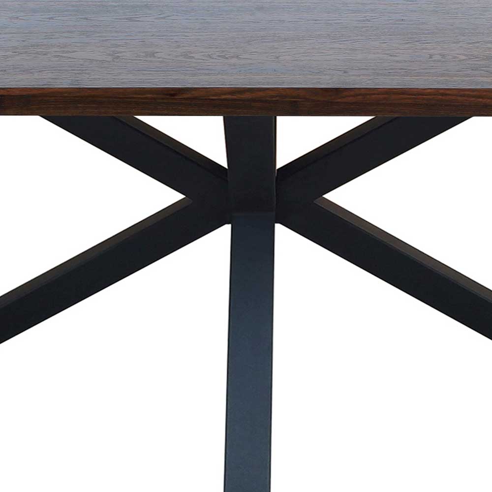 180x90 Nussbaum Dekor Tisch mit Spider Gestell - Inbano