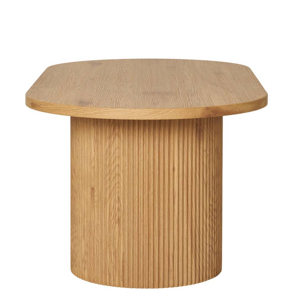 Ovaler Couchtisch in Eiche Holzoptik - Saracan