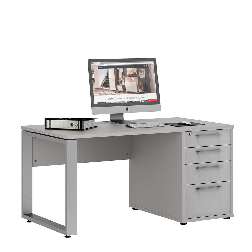Schreibtisch mit Schubladen abschließbar - Emeziano
