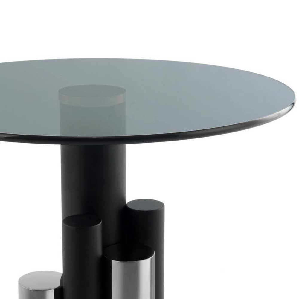 Design-Beistelltisch mit Rauchglas-Platte - Bondi