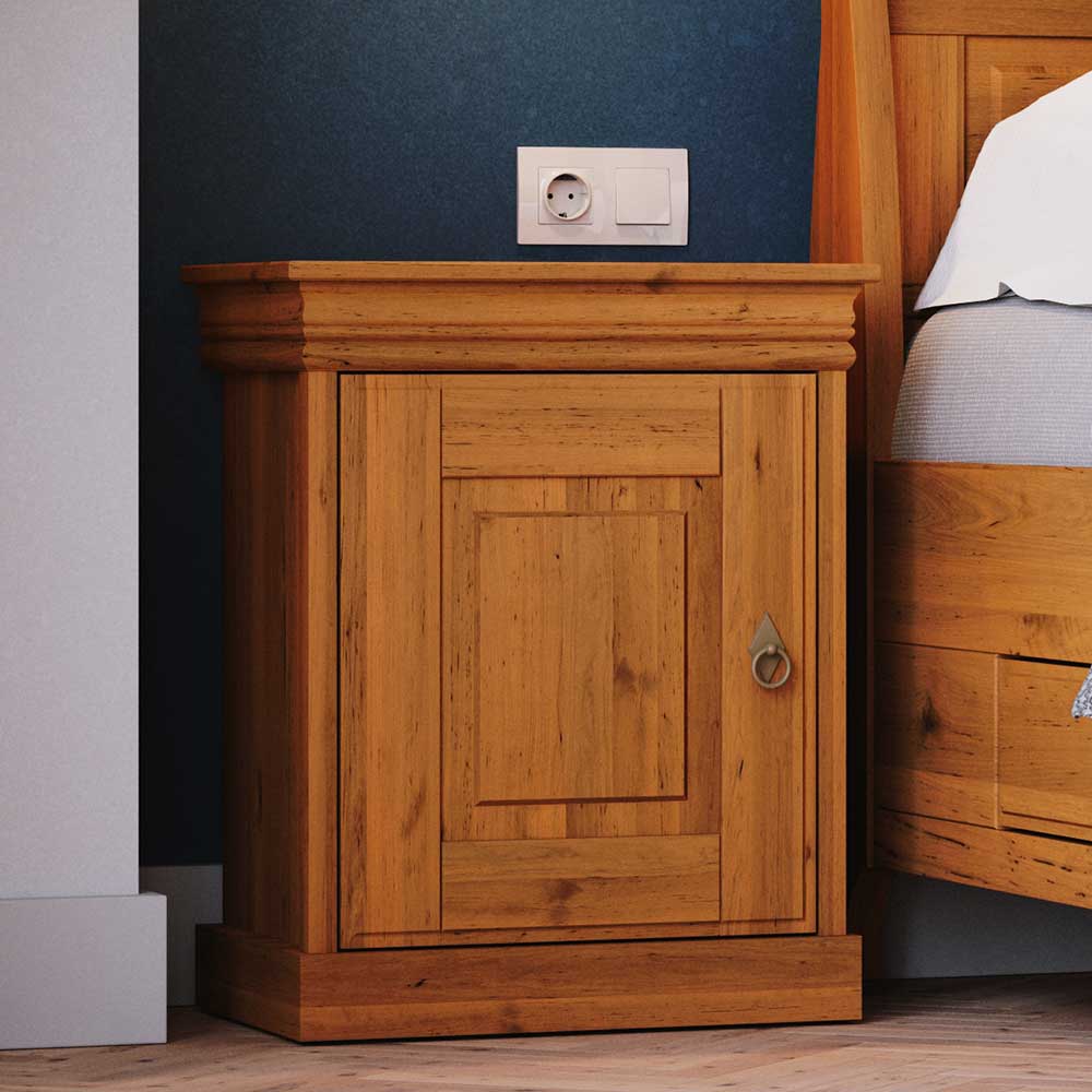 Landhaus Nachtschrank in Honigfarben - Lusanne