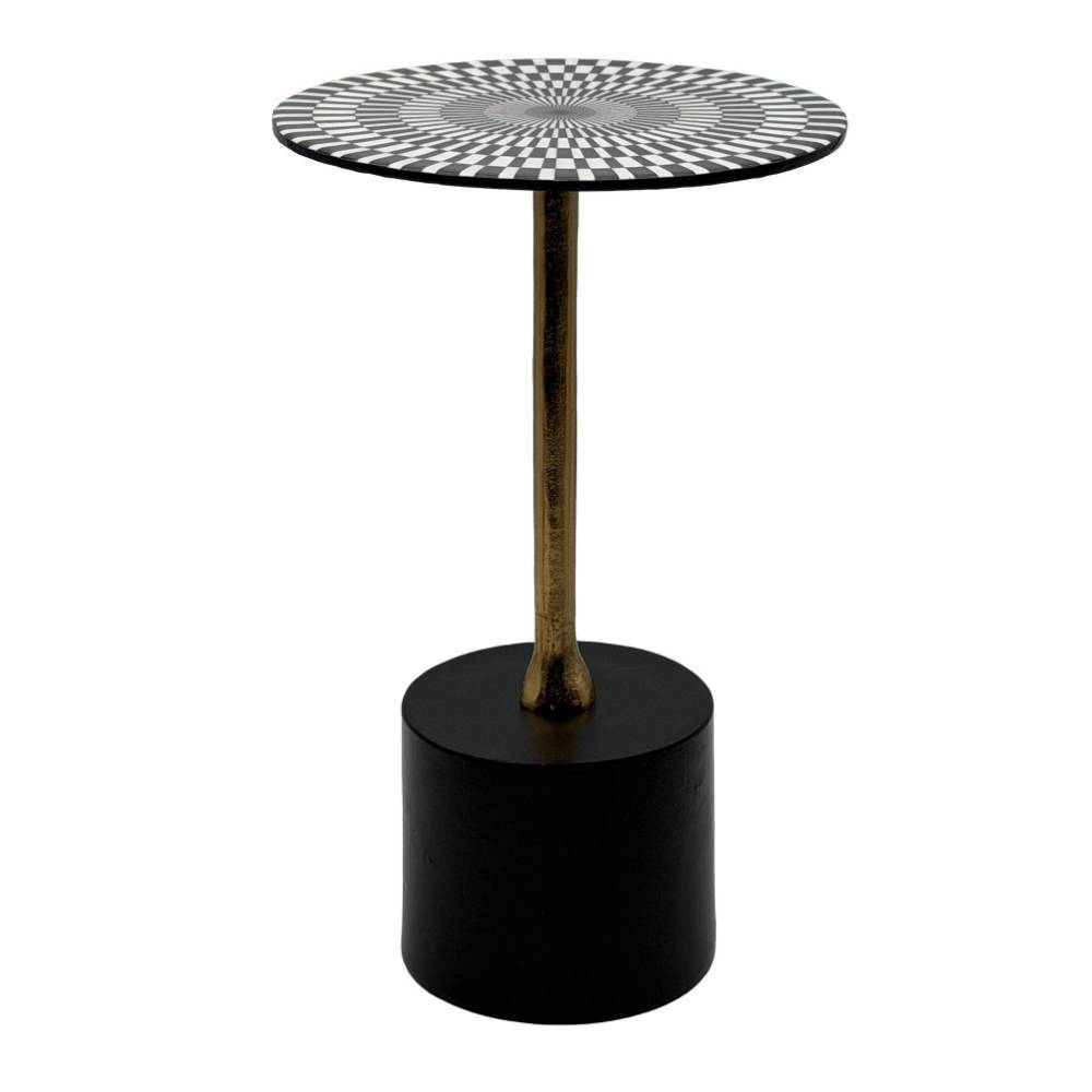 Design-Beistelltisch mit Schachbrettmuster - Jaskin