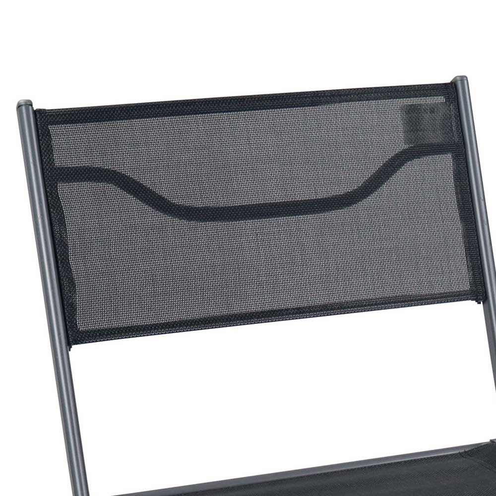 Schwarze Outdoor Essgruppe Set - Xenata (fünfteilig)