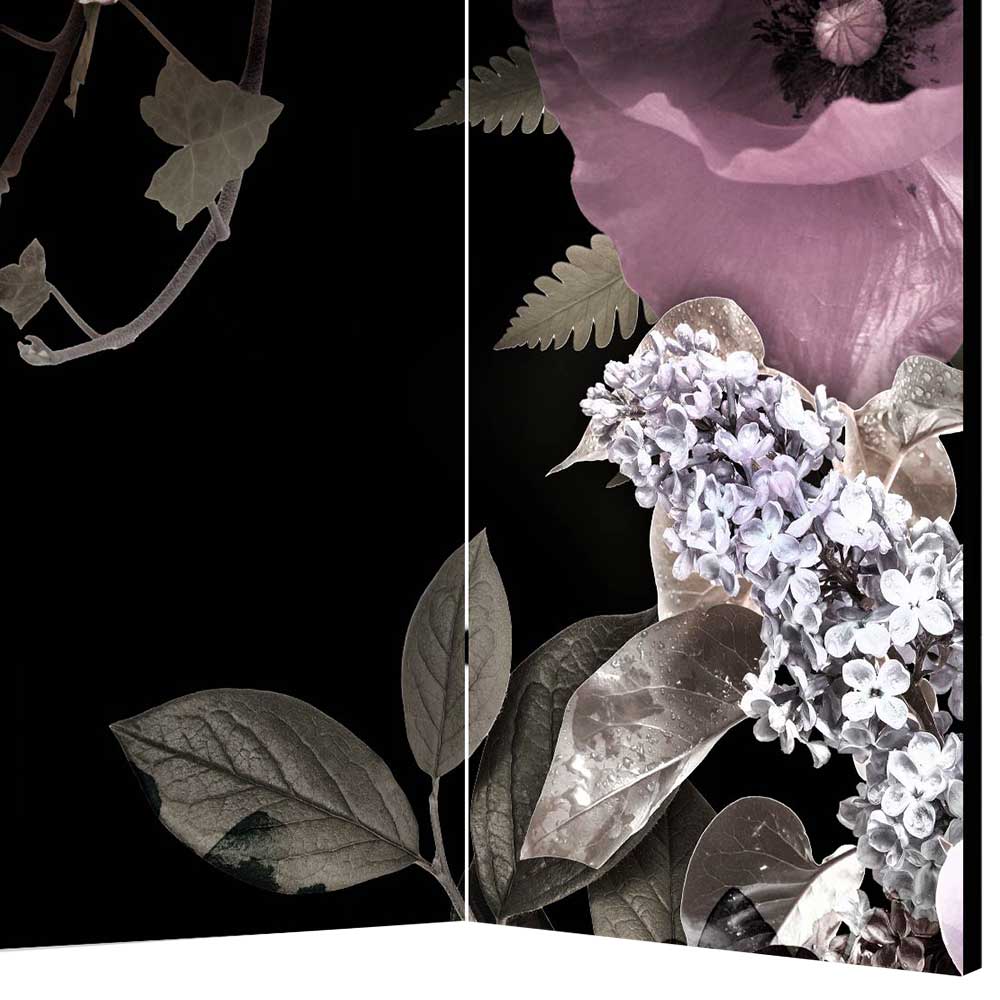 Raumteiler mit Fotodruck Blumen Vintage - Emilina