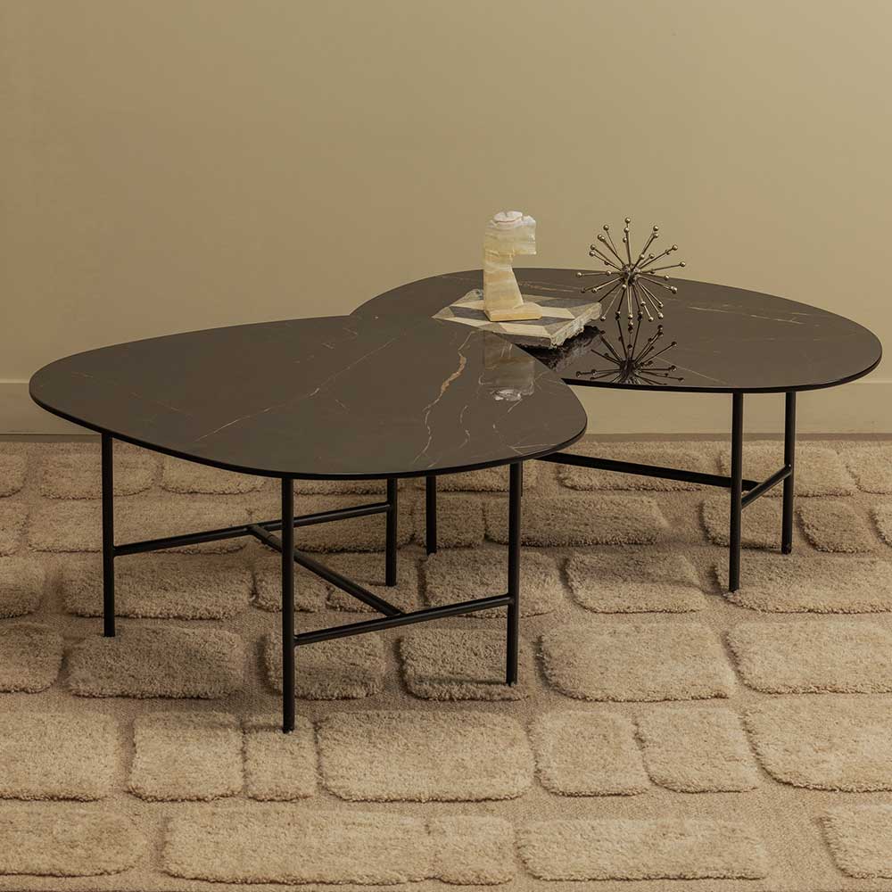 Sofatisch mit Keramikplatte in Marmoroptik - Fleetwood