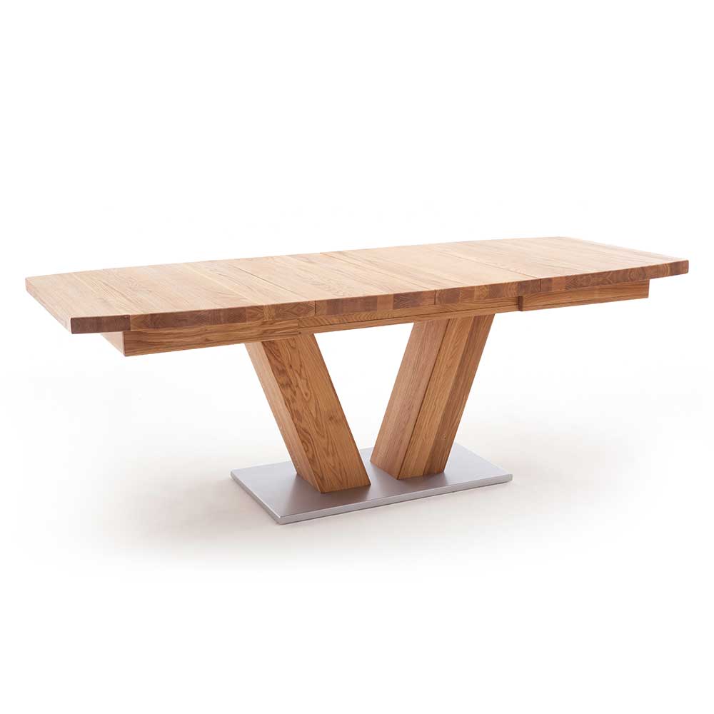 Verlängerbarer Bootsdesign Tisch aus Wildeiche - Peng