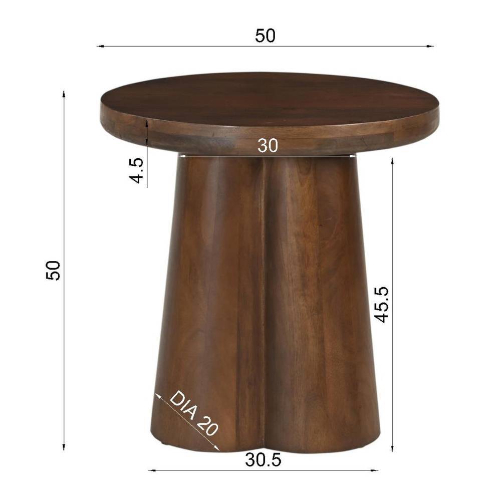 Design-Beistelltisch in Dunkelbraun - Tanky