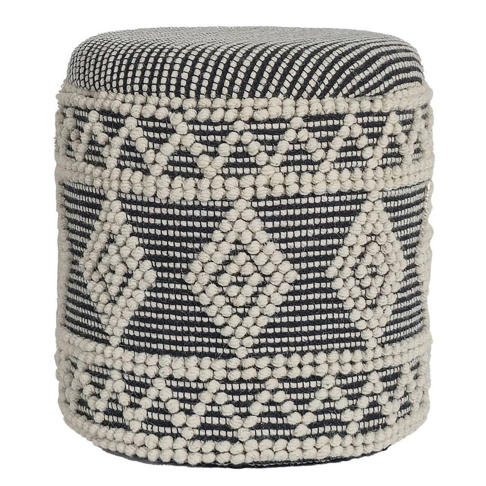 Boho Polsterhocker aus Wolle Webstoff - Fiodor