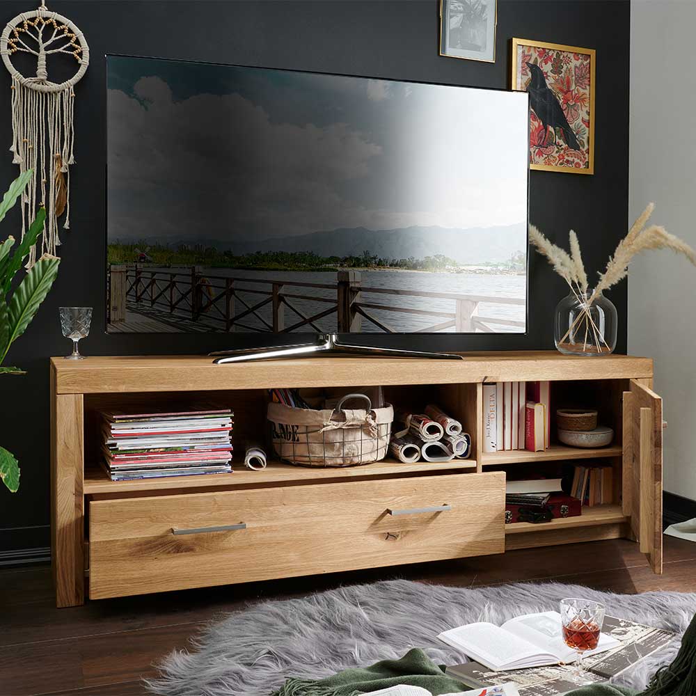 170cm breites TV Board aus geölter Wildeiche - Loitons