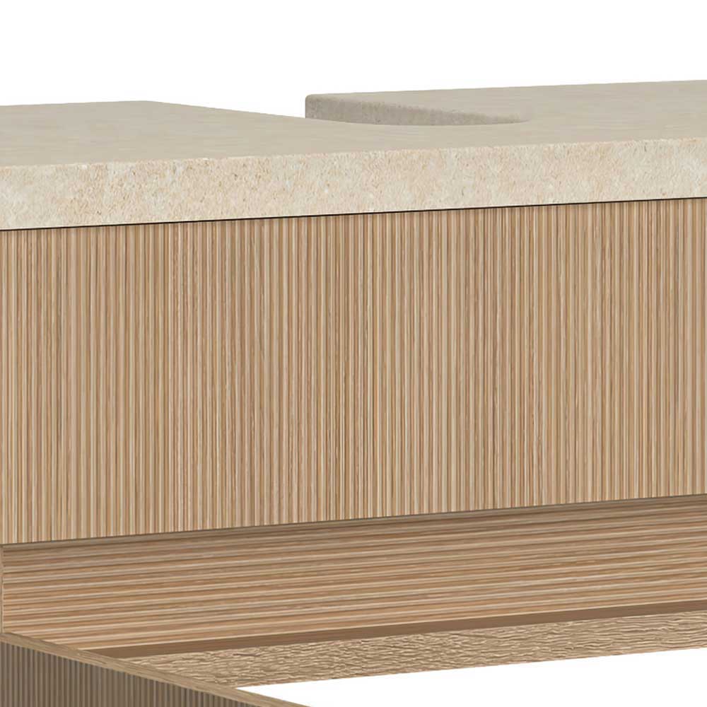 Waschplatz Möbel und Midischrank Set - Vibulam (dreiteilig)