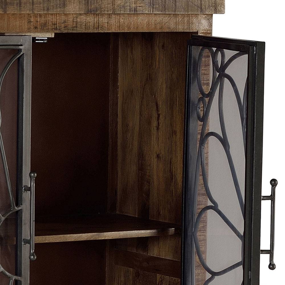 Design Highboard mit Glas Metalltüren - Everton