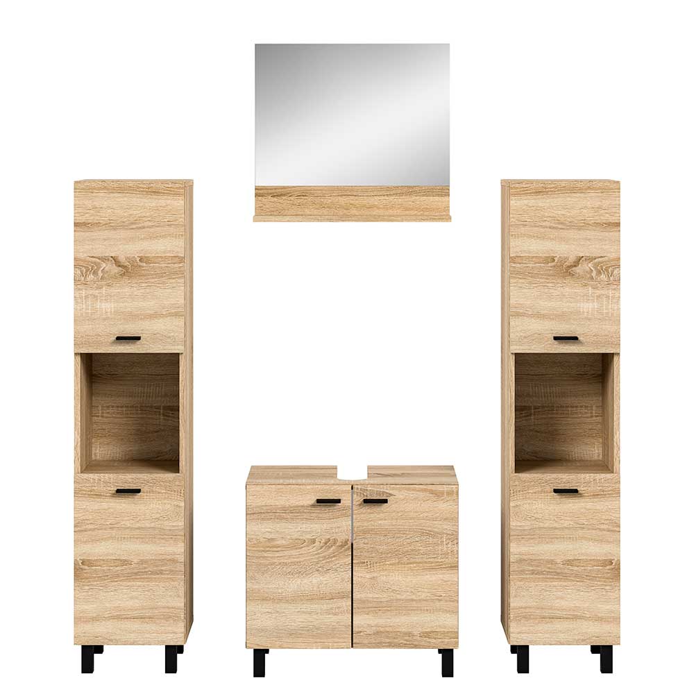 Badezimmer-Möbel-Set in Sonoma-Eiche - Hoxtona (vierteilig)