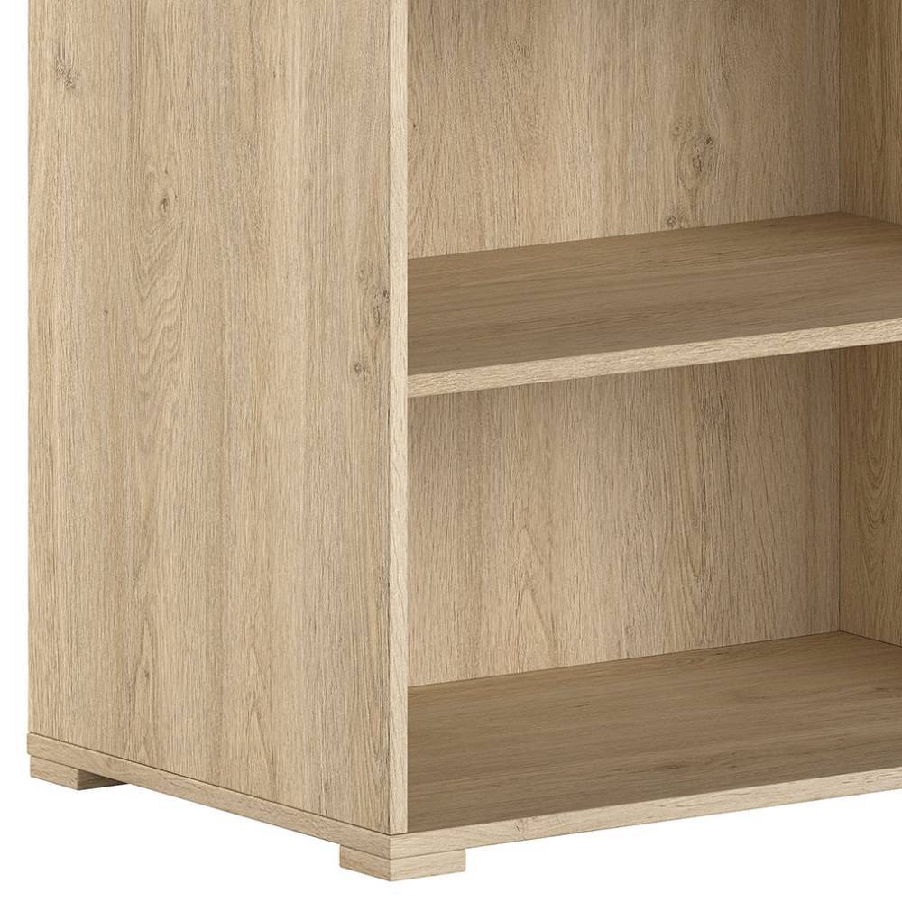 Kinderzimmerregal in heller Holzoptik mit zwei offenen Ablagefächern und robustem Sockel – Choice