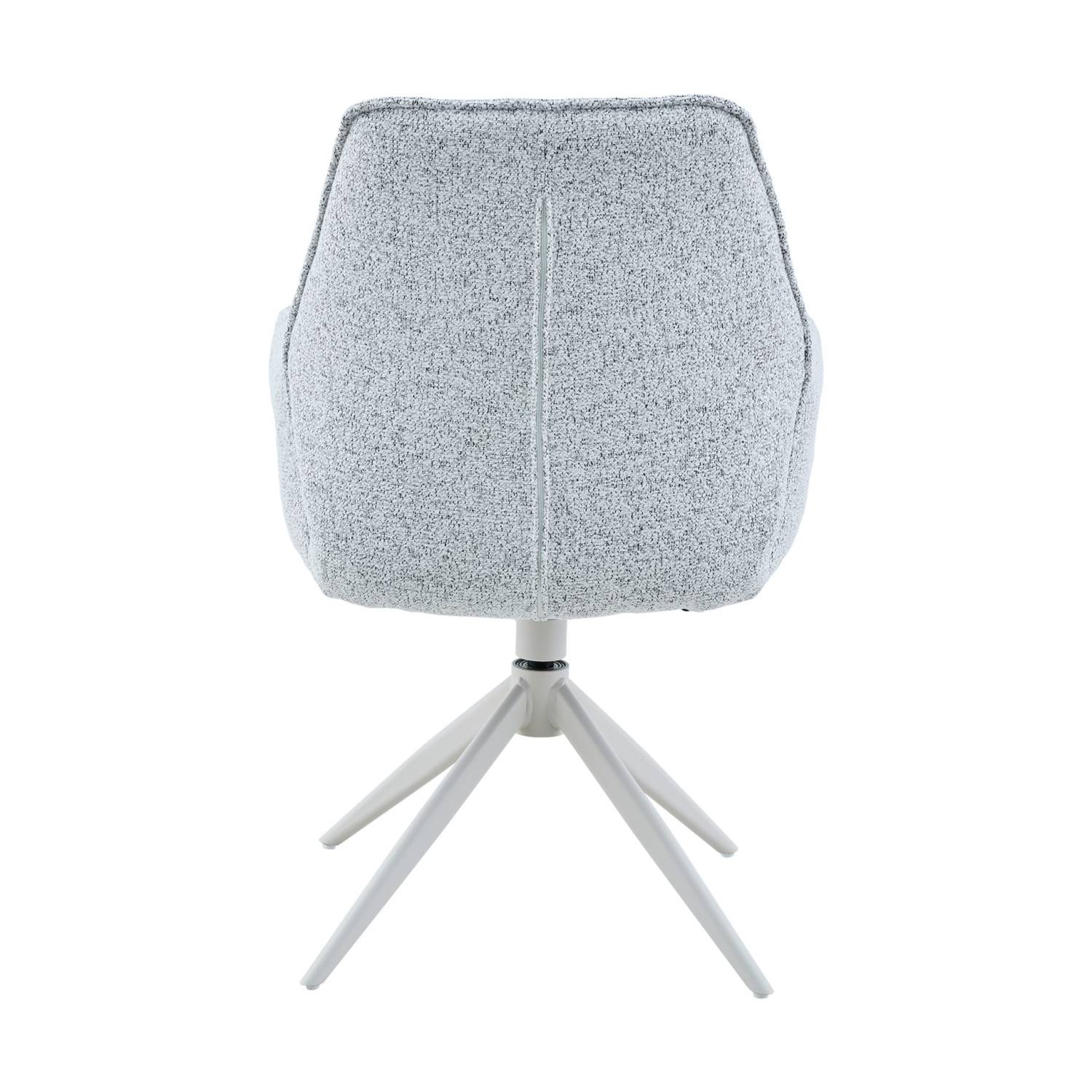 Design-Sessel in Weiß mit drehbarem Sternfuß und komfortabler Sitzschale – Romona