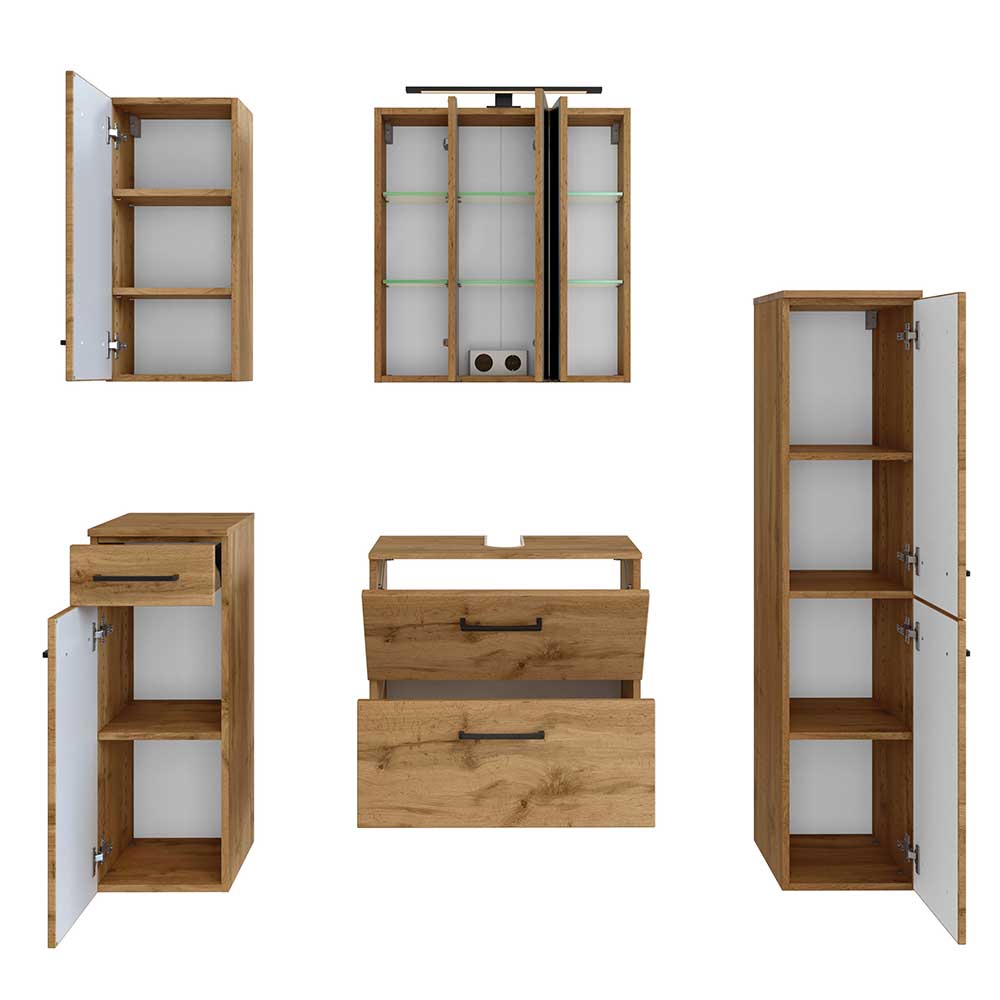 Badeinrichtung 120 cm breit - Arazony (fünfteilig)