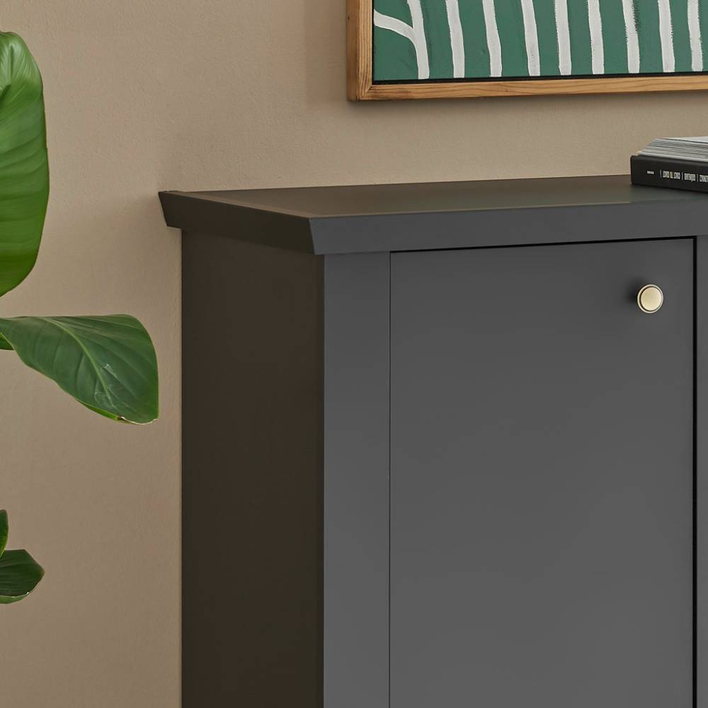 Modern Country Sideboard in Mattschwarz - Lulumo