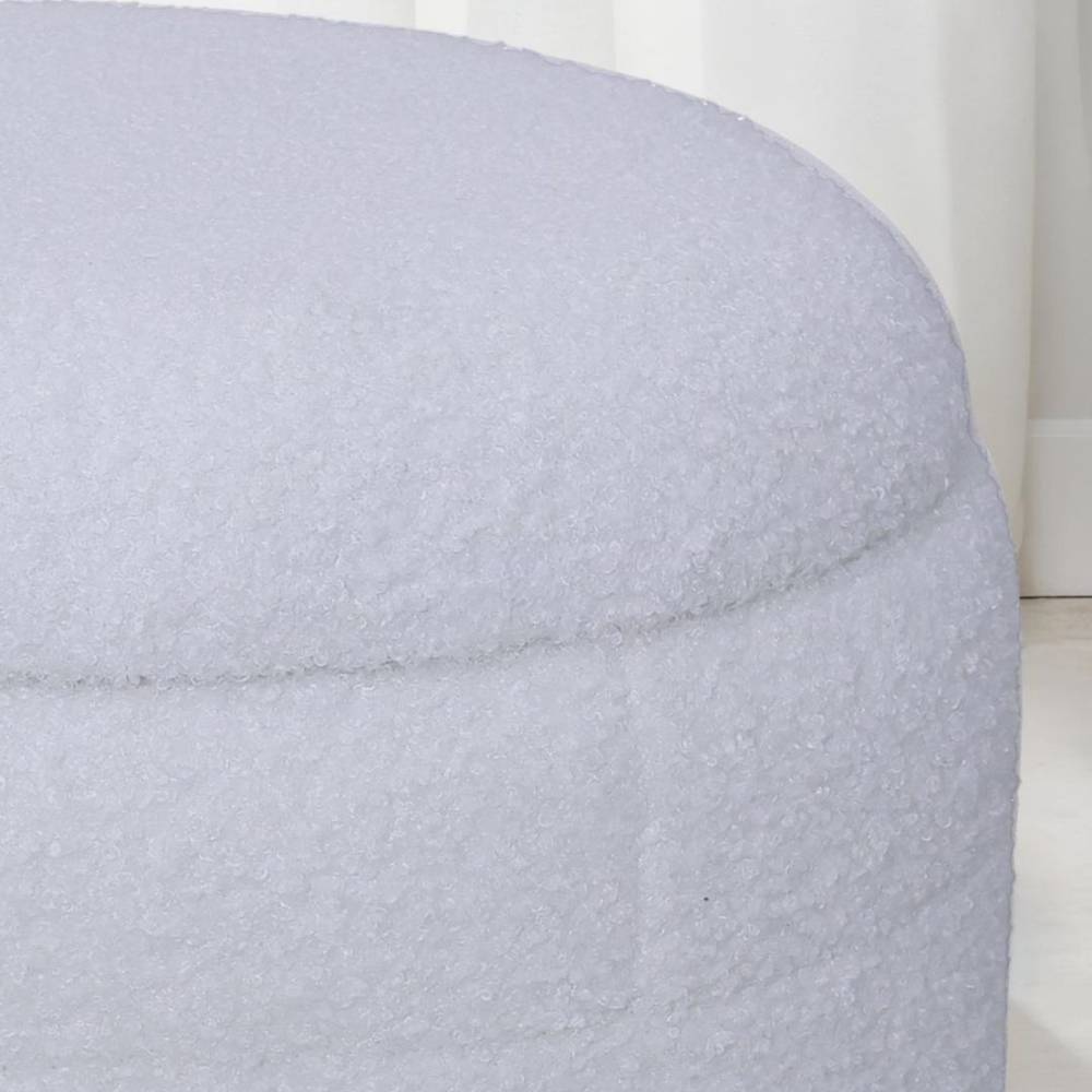 Boucle Polsterhocker mit Truhe - Metallin