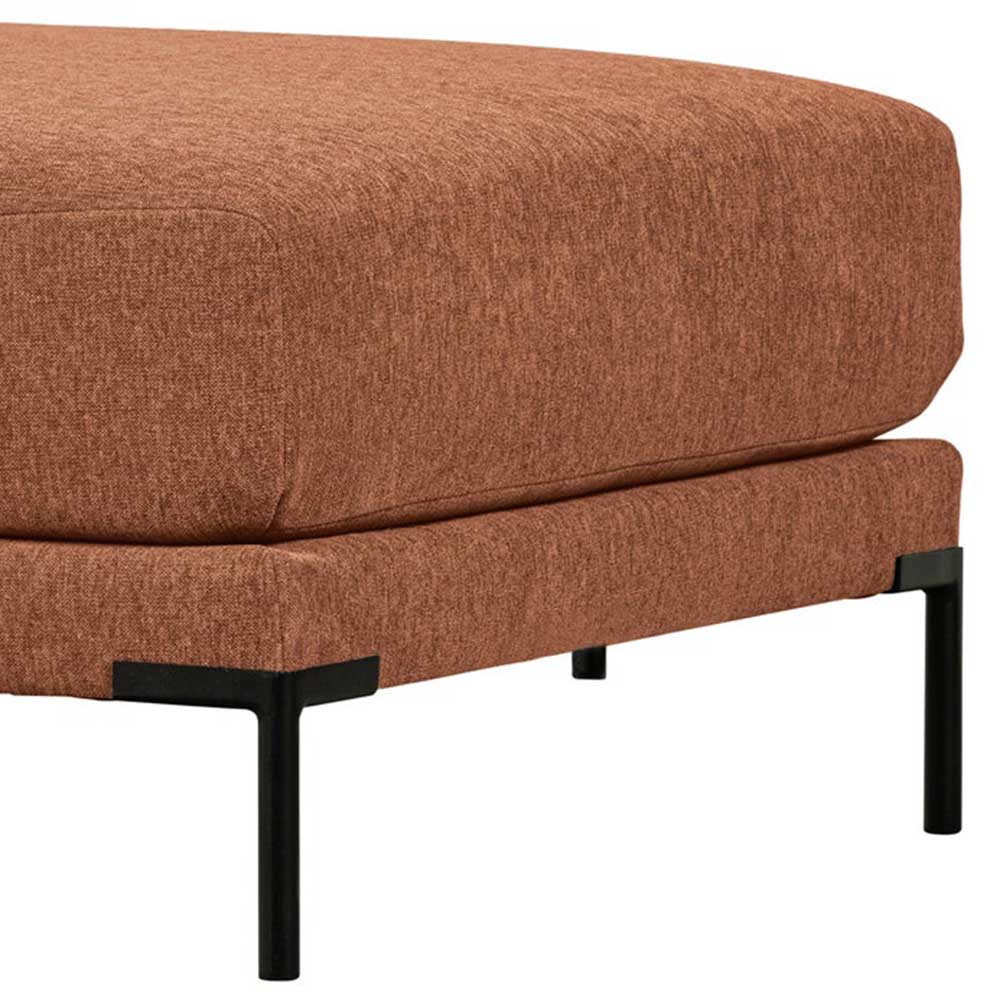 Couchhocker in Rostfarben Chenille - Brixx