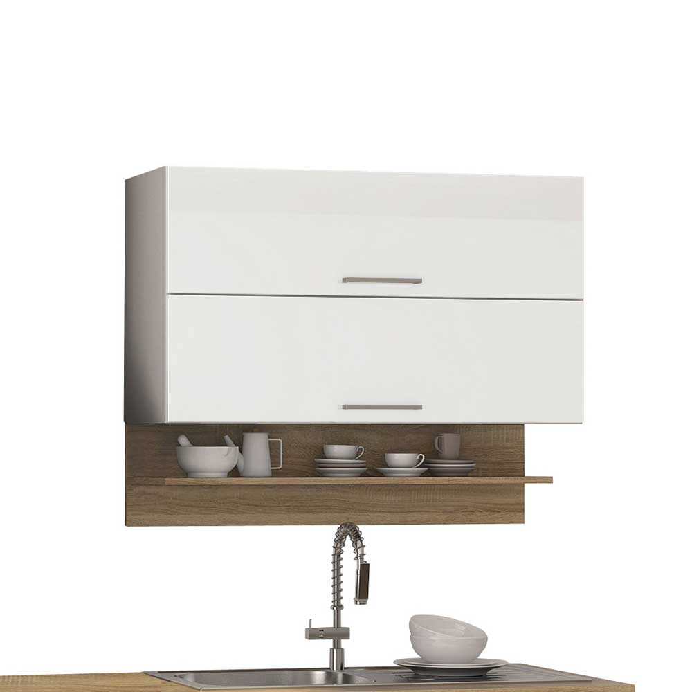 Set Küchenblock Möbel in Weiß - Cuneo (neunteilig)
