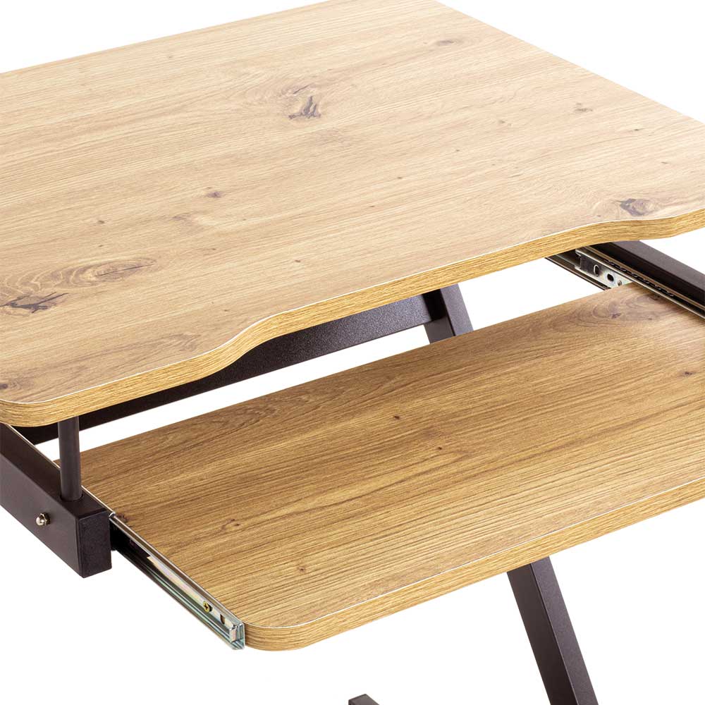 Kompakter Computertisch auf Kunststoffrollen - Cofferas