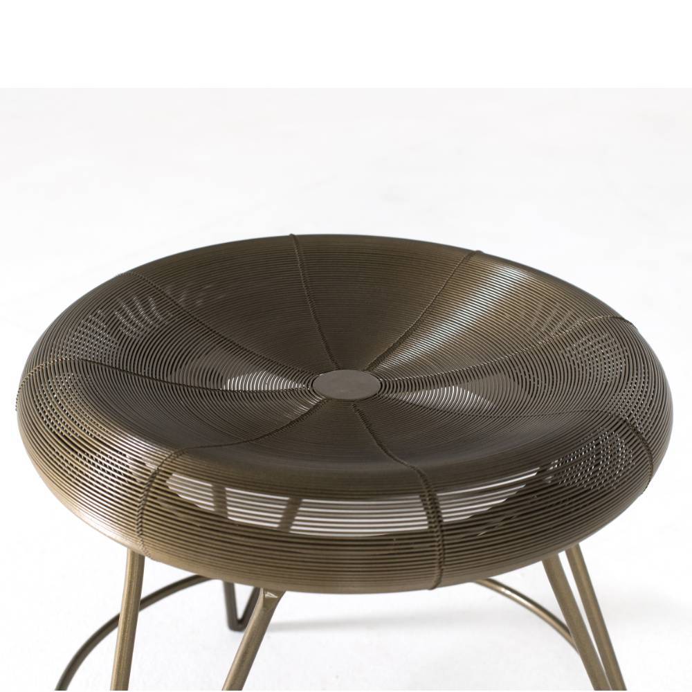 Design Hocker in Bronze Antik - Meravon
