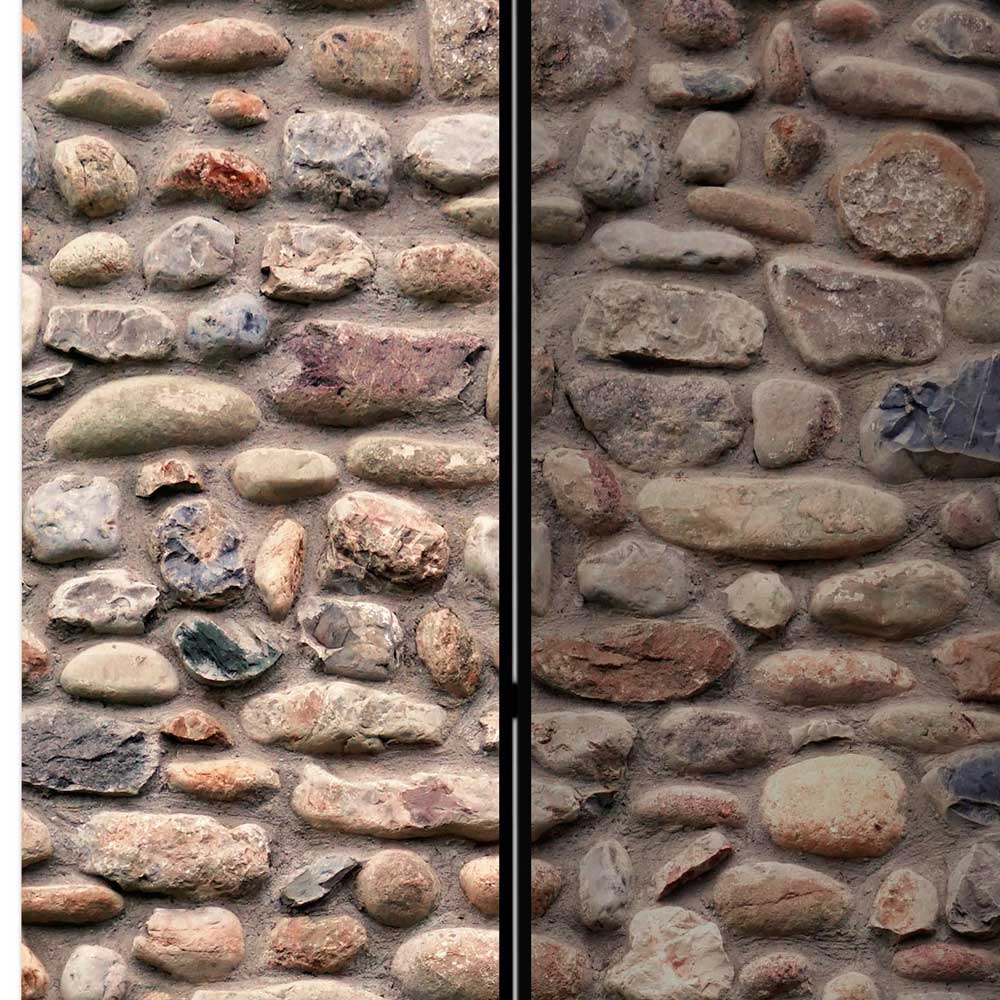 Foto Paravent Mauer aus Natursteinen - Leggera