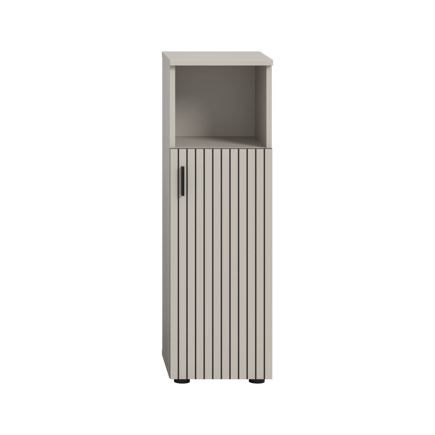 Schmaler Midischrank Bad mit Rillenfront - Loktos