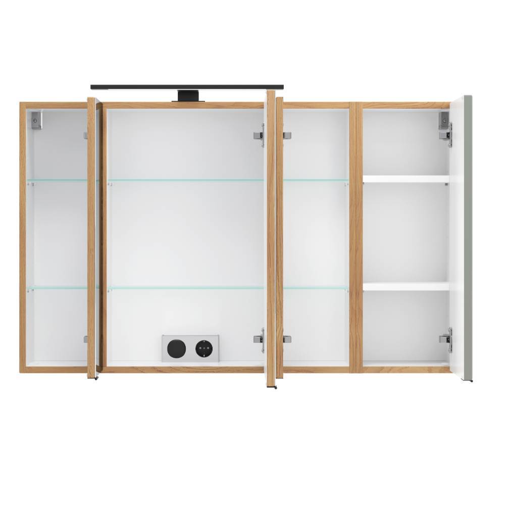 Badezimmer Spiegelschrank in Graugrün - Bibiana