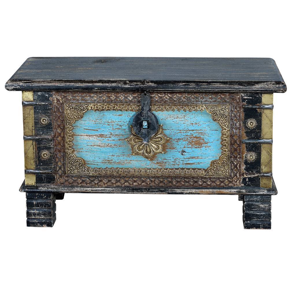 Truhe in Schwarz Blau Bronze - Branle