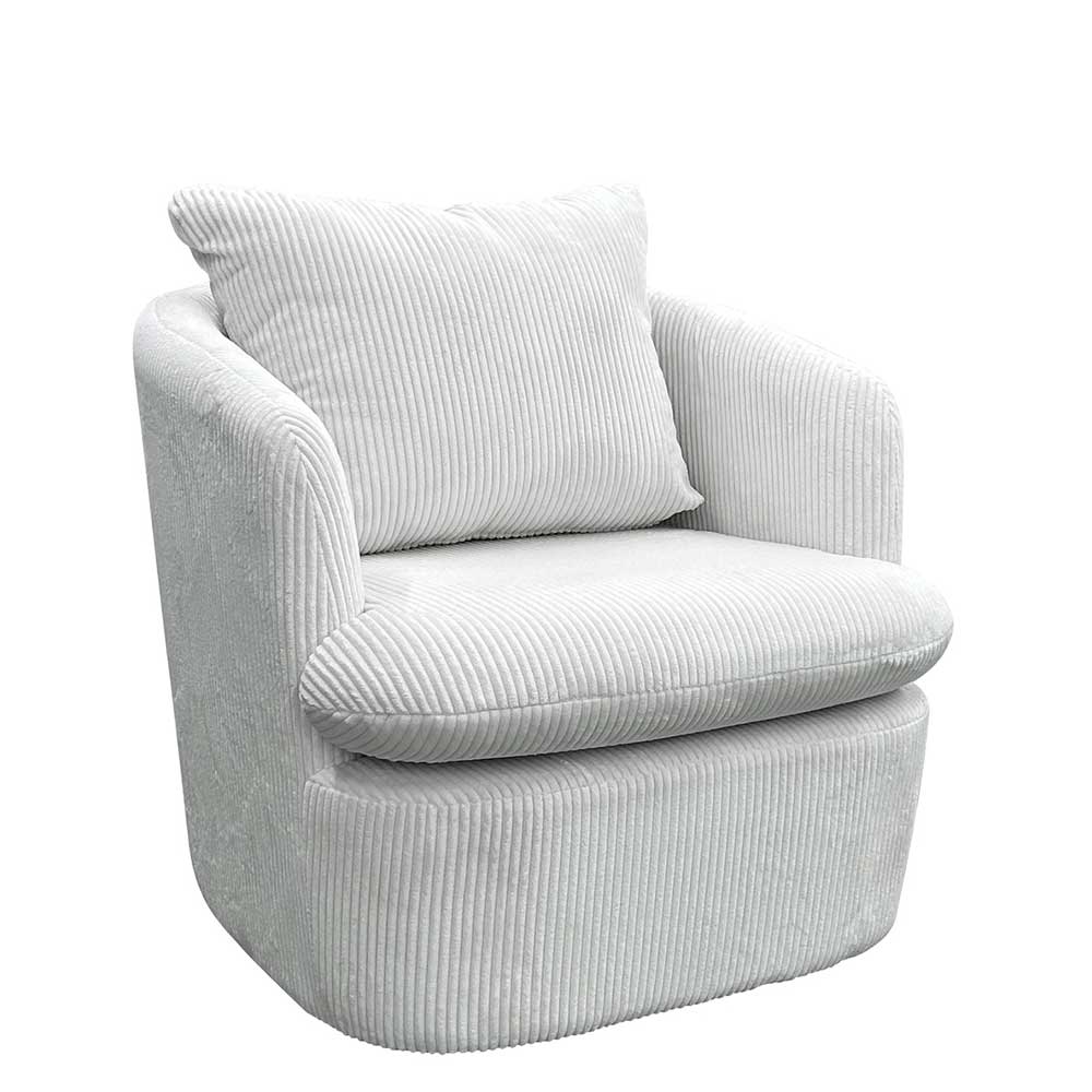 Breitcord Sessel in Offwhite - Fenturam