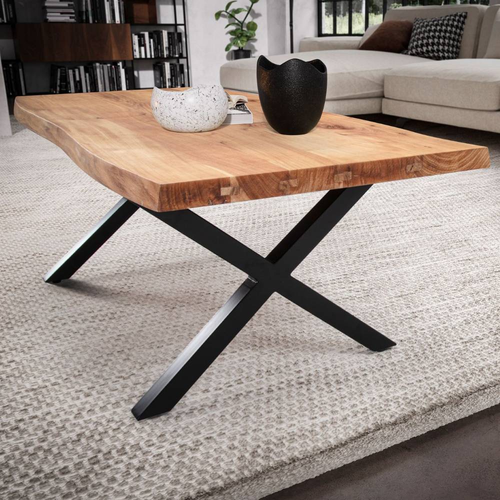 Industrial-Sofatisch mit Naturkanten - Haruki