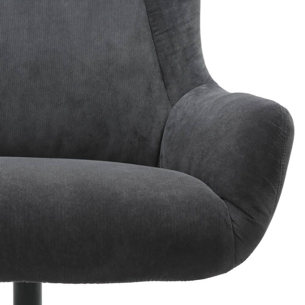 Cordsessel mit Fußhocker im Set - Esmeraldu (zweiteilig)