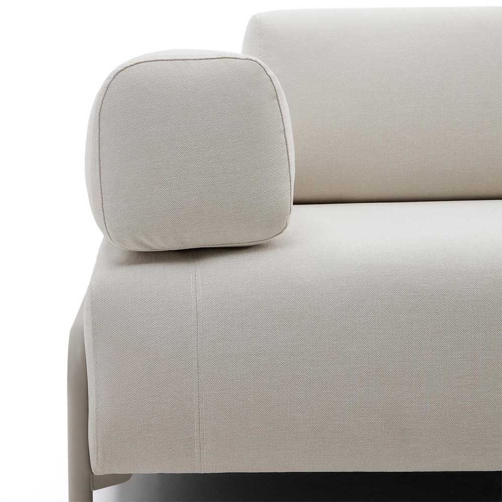 3er Wohnzimmercouch aus Chenille in Beige - Turena