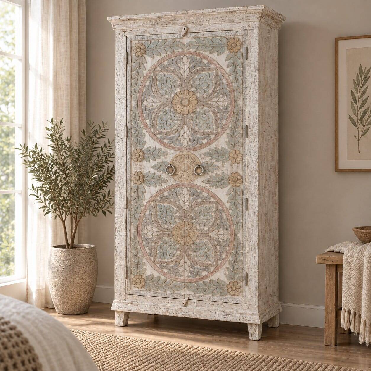 Schrank in Holz White Wash - Notana