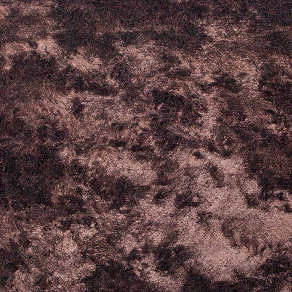 Weicher Teppich in Dunkelbraun Hochflor - Espressa
