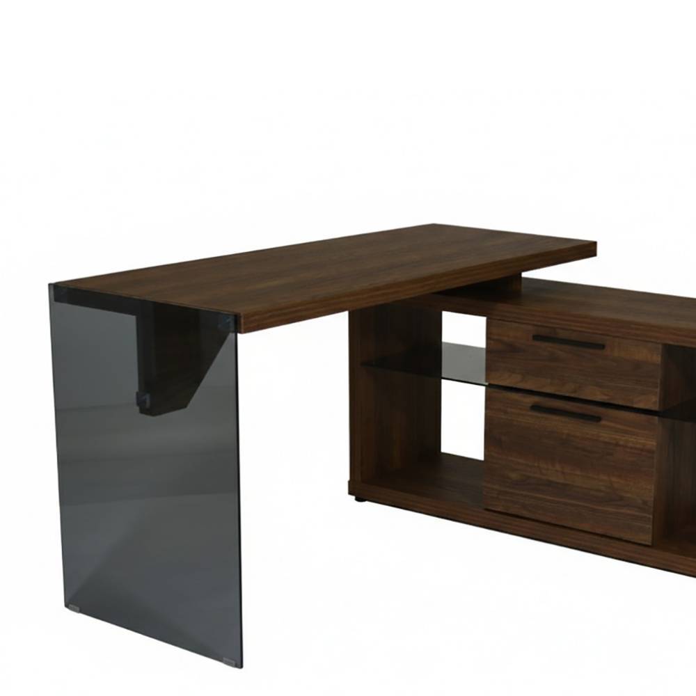 Homeoffice-Schreibtisch mit Seitenregal - Vallonda